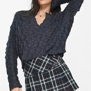 Free People Josephine loose knit sweater in gray